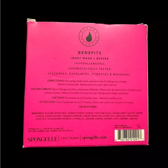 Spongelle Bulgarian Rose Cleansing Body Wash Infused Multi-Use Buffer 3oz- New - Picture 3 of 3